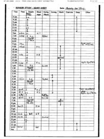 Monday log sheet